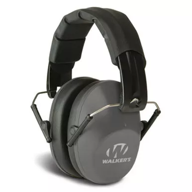 Walkers Pro Low Profile Folding Muff Passive Over Ear Hearing Protection Gray
