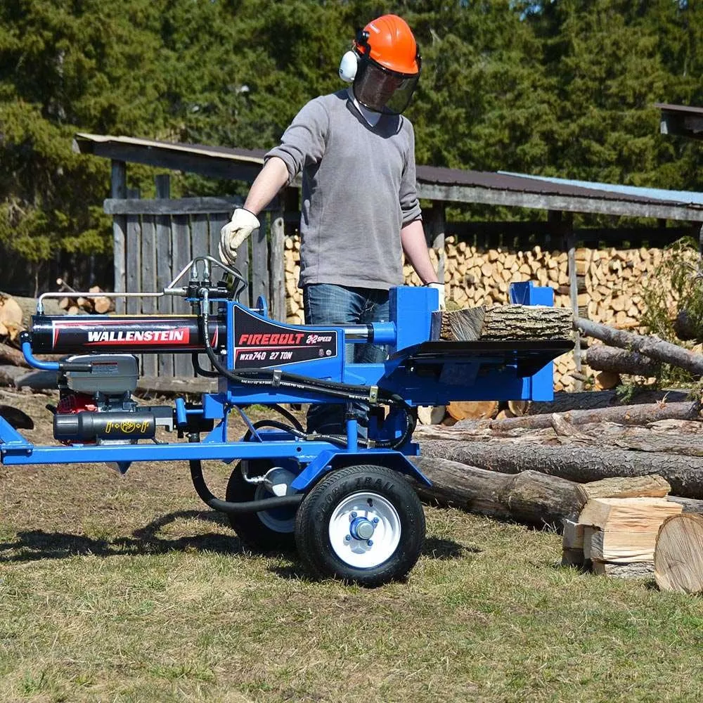 Wallenstein Firebolt Log Splitter | Model WXR740 | Width 40" | 27 Tons Split Force | 6.4 HP | For Tractor
