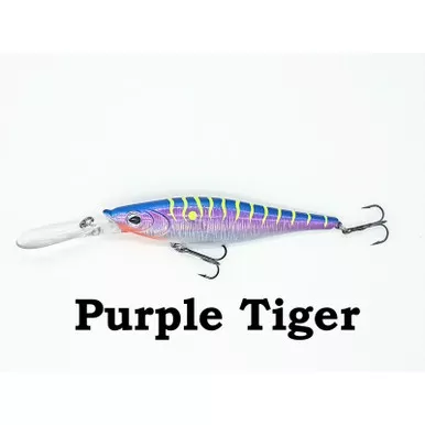 Walleye Nation Creations Lil Reaper Purple Tiger Shaky Shad