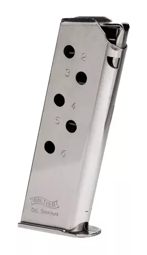 Walther Arms PPK Stainless Detachable 6rd for 380 ACP Walther PPK
