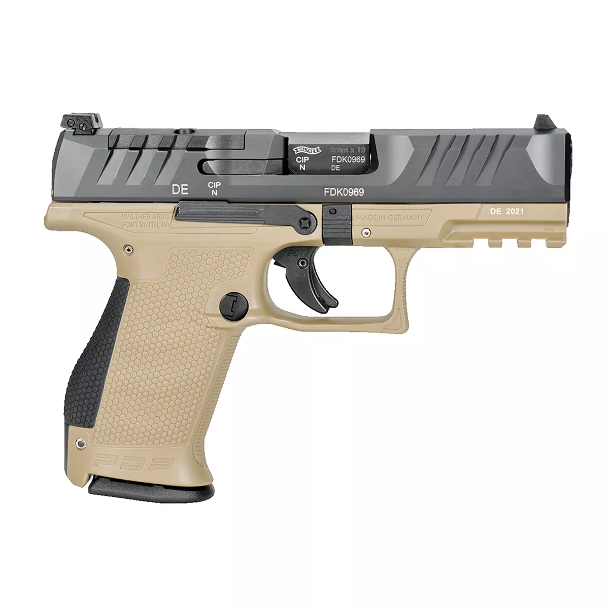 Walther PDP 9MM Compact OR Pistol Two-Tone Tan 4″