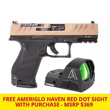 Walther PDP Compact 9mm Pistol with FDE Slide and 4 Inch Barrel