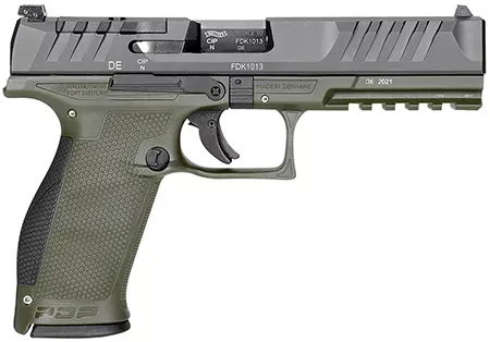 Walther PDP Optic Ready 9mm 18+1 5″ Steel Barrel Steel Slide Polymer Frame 3-Dot Sights Adj Rear Sight Optic Ready 2858398