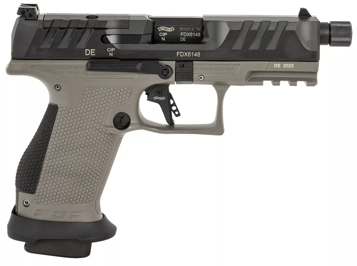Walther PDP Pro SD 9mm Compact Pistol 15+1 4.6″ Threaded Barrel Optic Ready Slide 3-Dot White Sights Polymer Frame 2876574