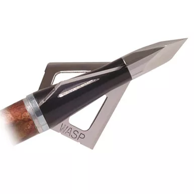 Wasp 6100 Bullet Broadheads, 3 Blade, 100 Grain, Black, 3 Pack