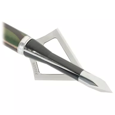 Wasp 7100 Hammer Broadheads, 3 Blade, 100 Grain, Black, 3 Pack