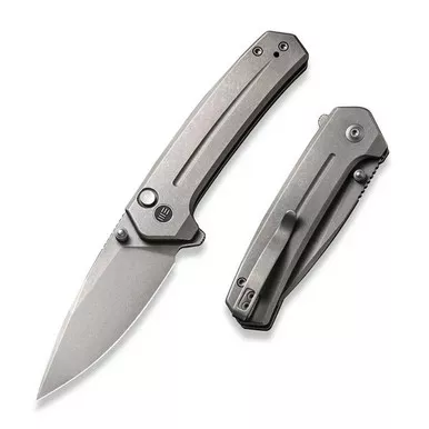 We Knife WE21026B-1 Culex Flipper Folding Knife 2.97" 20CV Drop Point Plain Edge Blade, Gray Titanium Handle
