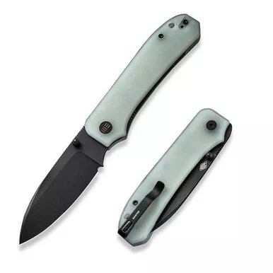 We Knife WE21045-3 Big Banter Manual Folding Knife 3.69" 20CV Drop Point Plain Edge Blade, Natural G10 Handle