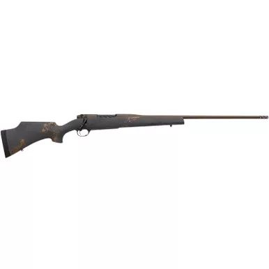 Weatherby MCU03N280AR6B Mark V Camilla Ultra Lightweight Compact 280 Ackley Improved 4+1 24" Barrel, Midnight Bronze Cerakote Metal Finish, Black with Smoke/Gold Sponge Accents Monte Carlo Stock