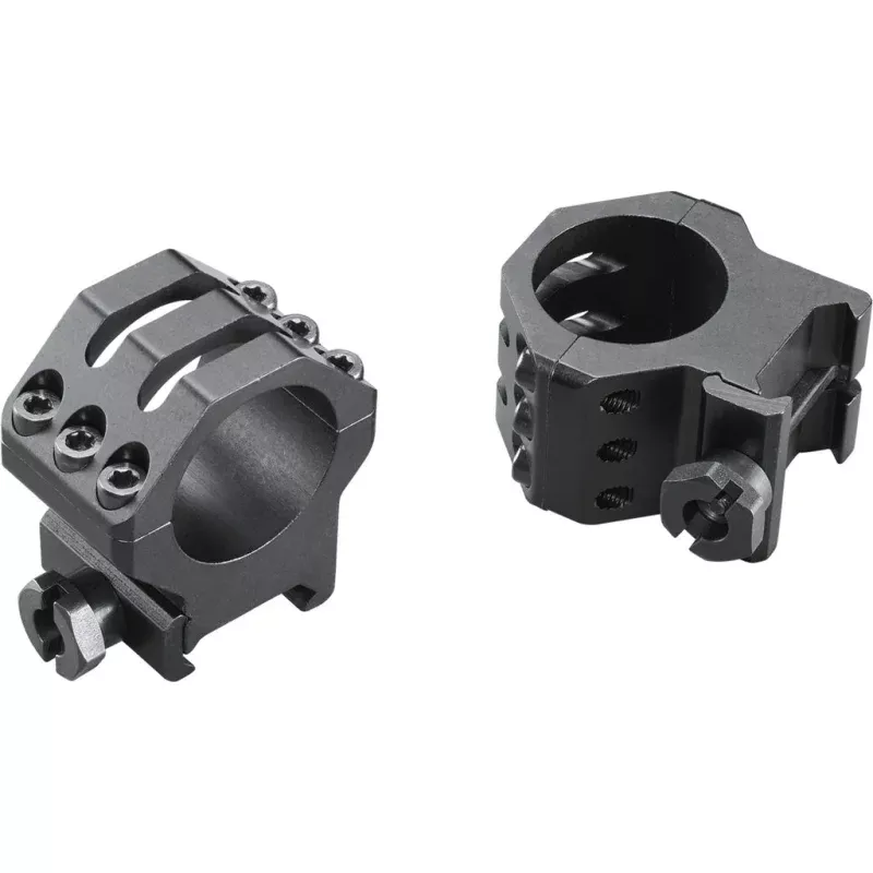Weaver Classic 6-Hole Skeleton Rings Matte Black, 1-Inch Height * Secure Mounting for Optics and Firearms