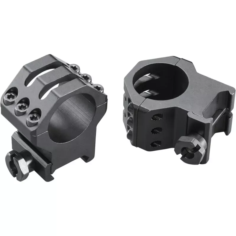 Weaver Classic 6-Hole Skeleton Rings Matte Black 1-Inch XHigh Clamshell Pack