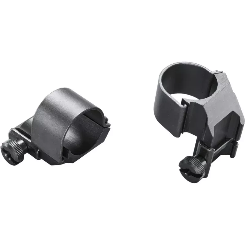 Weaver Classic Detachable Extended Rings Matte Black 1-Inch Medium Top Mount Dual Extension Clam Pack