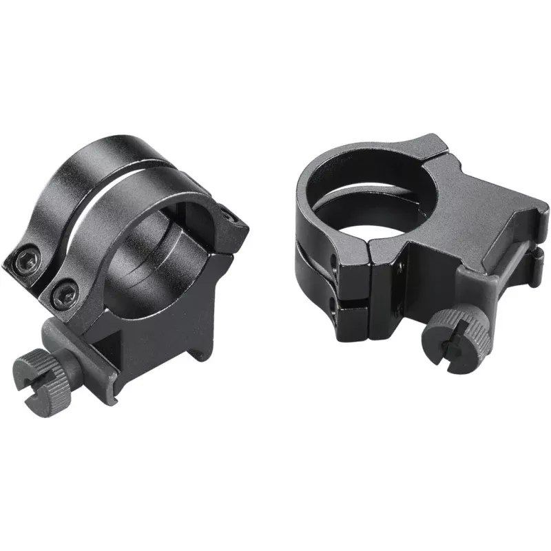 Weaver Classic Quad Lock Detachable Rings Matte Black 1-inch XHigh Clamshell Pack
