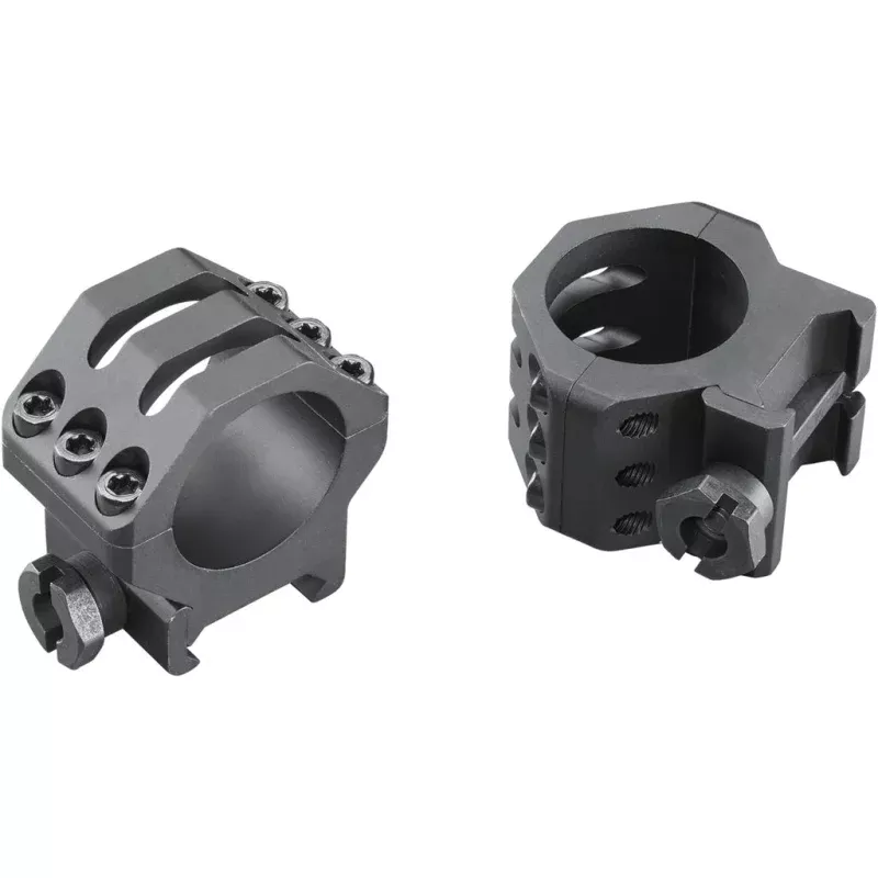Weaver Tactical 6-Hole Picatinny Ring Mounts for 1-inch Scopes, Matte Black, Medium Height