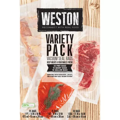 Weston Vacuum Bags 50 Bag Variety Pack