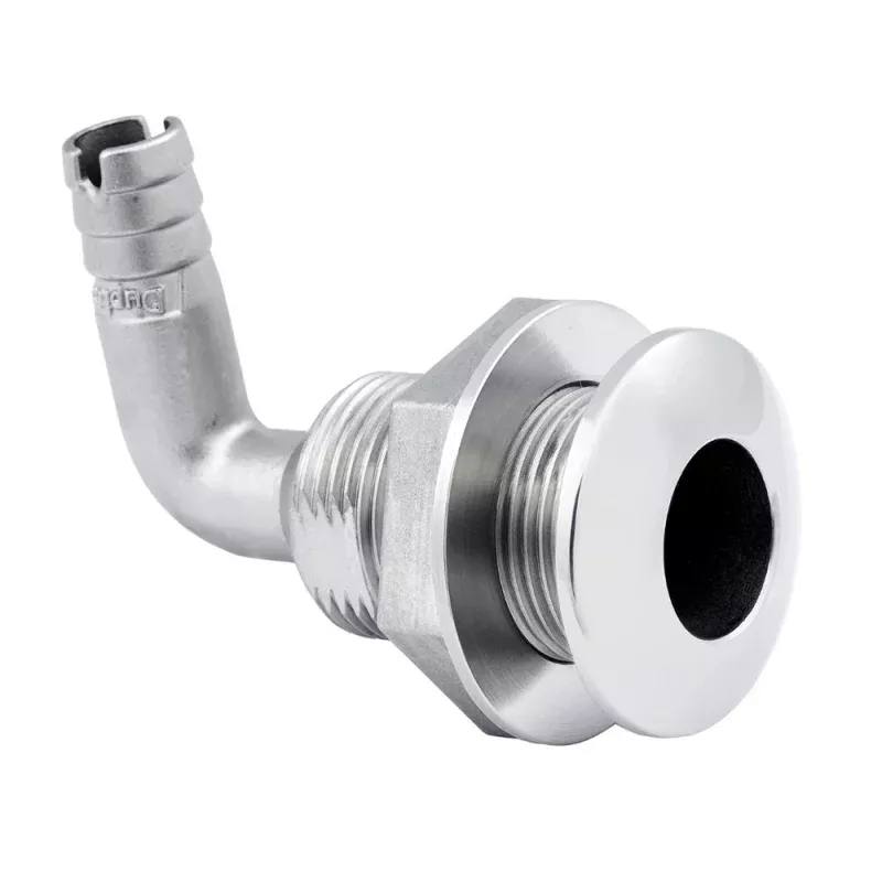 Whitecap 1-1/2 Duplex Stainless Steel 90 Degree Thru-Hull Fitting
