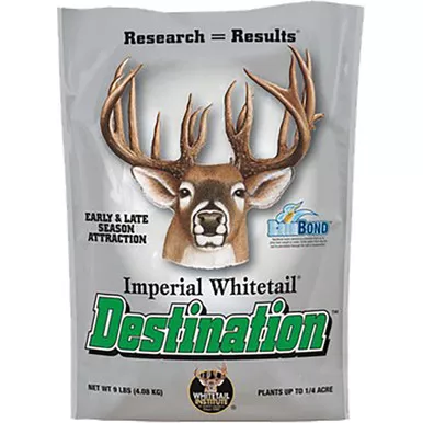 Whitetail Institute DES9 Highly Palatable Fall Annual Destination Seed for Whitetails, 9 lbs, White