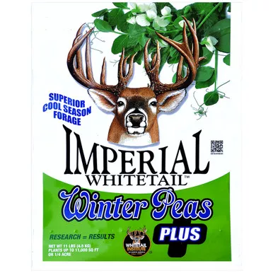 Whitetail Institute WP11 Imperial Seed Winter Pea Plus, 0.25 Acre, 11 lbs, White