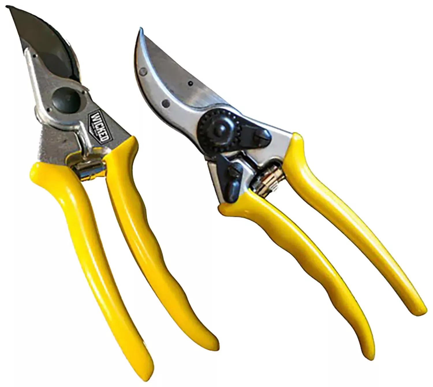 Wicked Tree Gear Hand PrunerAluminum/Yellow Handle