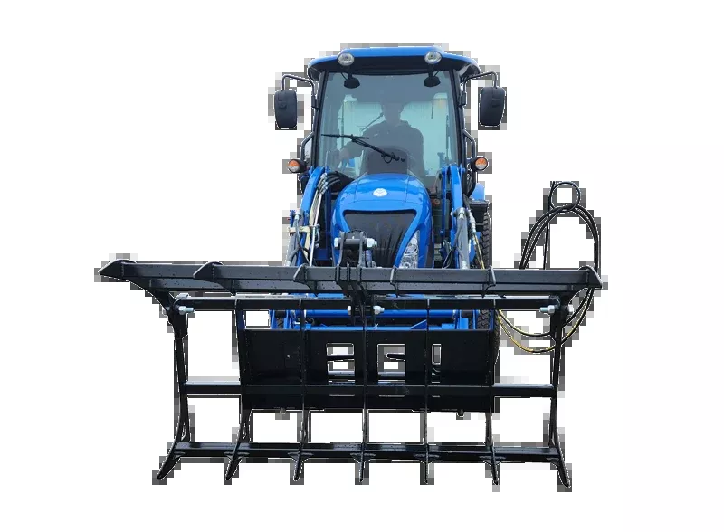 WIFO Equipment Grapple Rake | Model GP/90″ HOSE Series | Working Width 48″-66″ | John Deere 300/400 Series Mount | 45 HP Max | For Tractor