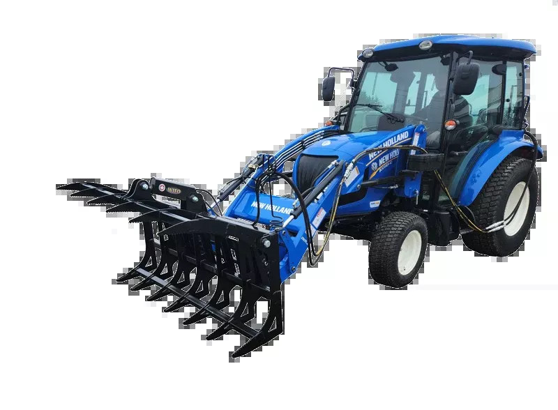 WIFO Equipment Grapple Rake | Model GP48MS | Working Width 48″ | Light-Duty Debris Grapple | For Mini Skid Steer