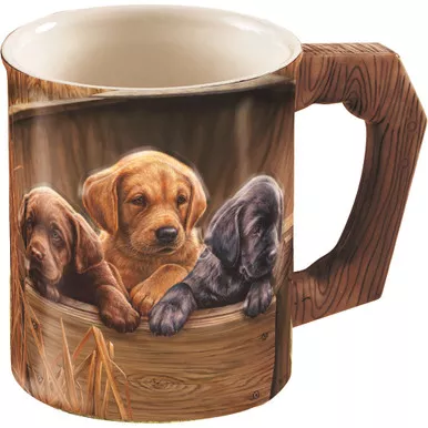 Wild Wings 8955710656 Sculpted Mug All Hands on Deck, 16 Ounce, Brown, 1 Pack