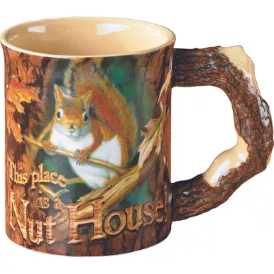 Wild Wings 8955712074 Sculpted Mug Nut House Squirrel, 16 Ounce