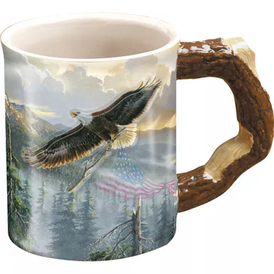 Wild Wings 8955791010 Sculpted Mug Rebuilding America Bald Eagle, 16 Ounce, Multicolor