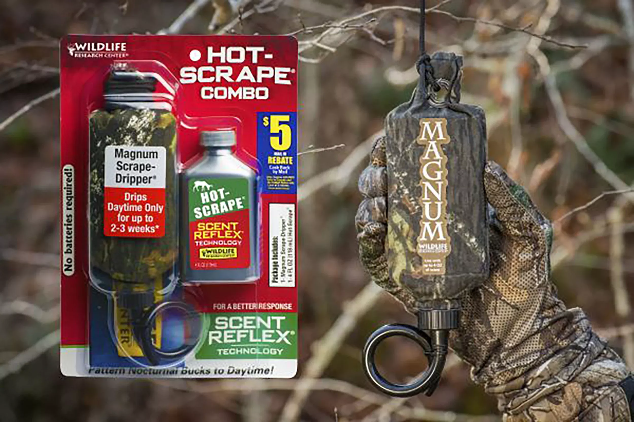 Wildlife Research Magnum Scrape-dripper, Wild 386Magnum Dripper 4oz Golden Scrape Combo