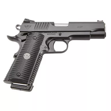 Wilson Combat ACPFS9A ACP Full-Size SAO 9mm Luger 5″ 10+1 Black Armor-Tuff Carbon Steel Frame/Slide Black G10 Eagle Claw Grips Ambi Thumb Safety