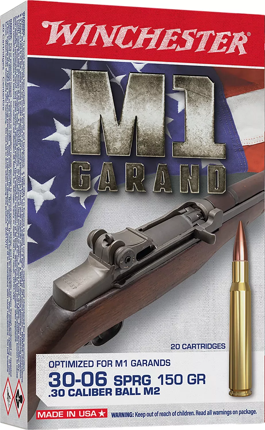 Winchester Ammo 30-06 Springfield 20 Bx WIN3006M2