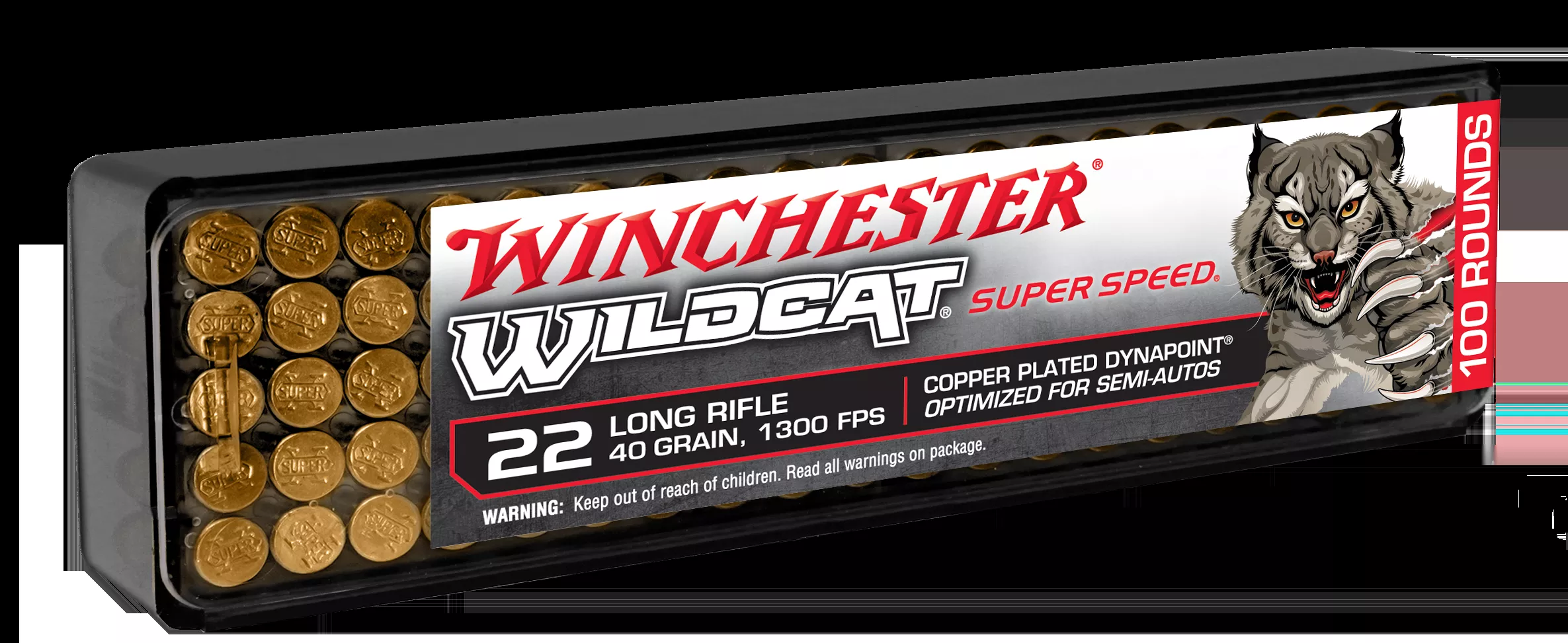 Winchester Ammo Wildcat Super Speed 22lr 40gr HP 100rd Bx / 20 Cs