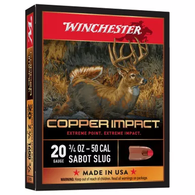Winchester Copper Impact 20 Gauge 2.75″ Sabot Slug 5 Rounds