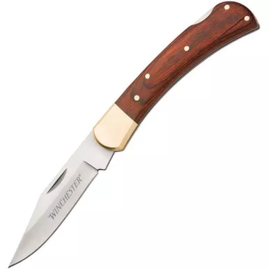 Winchester Lockback Knife Brown Wood Handles