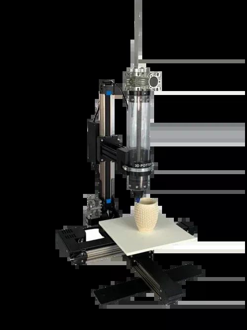 Wolfpack 3DCP | Clay 3D Printer | Direct Clay Extrusion | 10″ x 10″ x 12″ Build Volume | 130 mm/s Max Speed | 110-220 VAC | WiFi-Enabled | For Ceramic STL Files