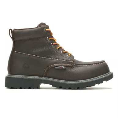 WOLVERINE Men’s Floorhand 6in Moc-Toe Steel-Toe Work Boots (W22104)