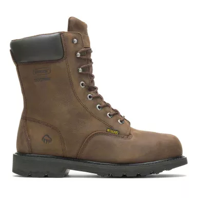 WOLVERINE Men's McKay Waterproof Steel-Toe 8in Brown Work Boots (W05680)