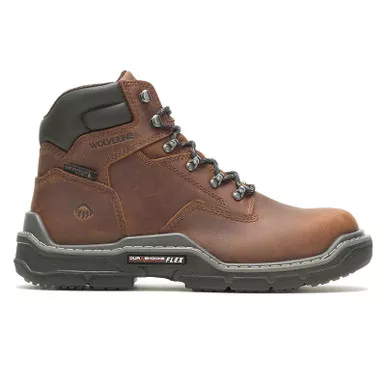 WOLVERINE Men’s Raider DuraShocks Waterproof 6in CarbonMAX Peanut Work Boots (W211128)