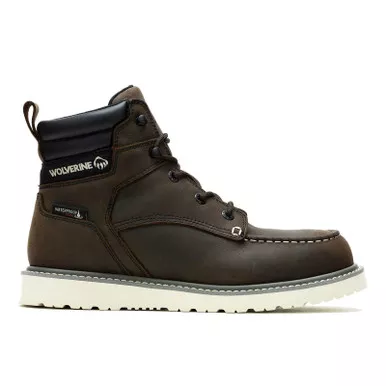 WOLVERINE Men's Trade Wedge 6in Moc-Toe Work Boots (W2300)