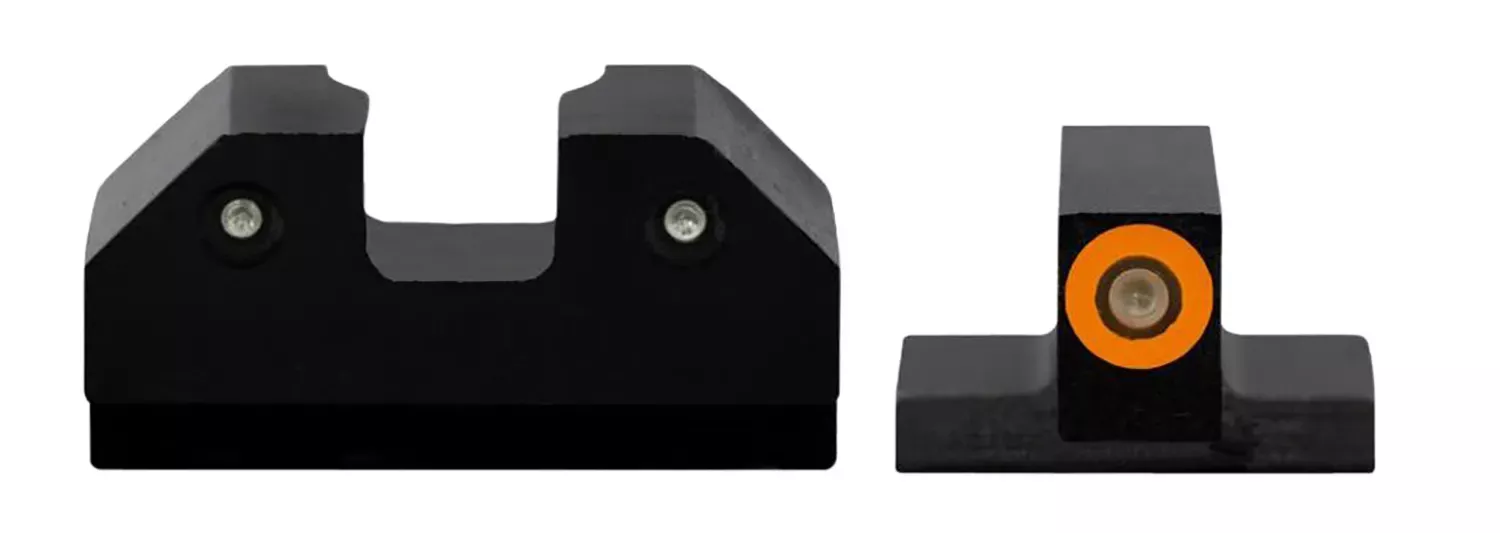 XS Sights R3D Night Sights 3-Dot Set Tritium Green with Orange Outline Front, Green Rear Black Frame for Canik 9mm TP, TPSFx, TPSF, TPSF Elite, TP Elite SC
