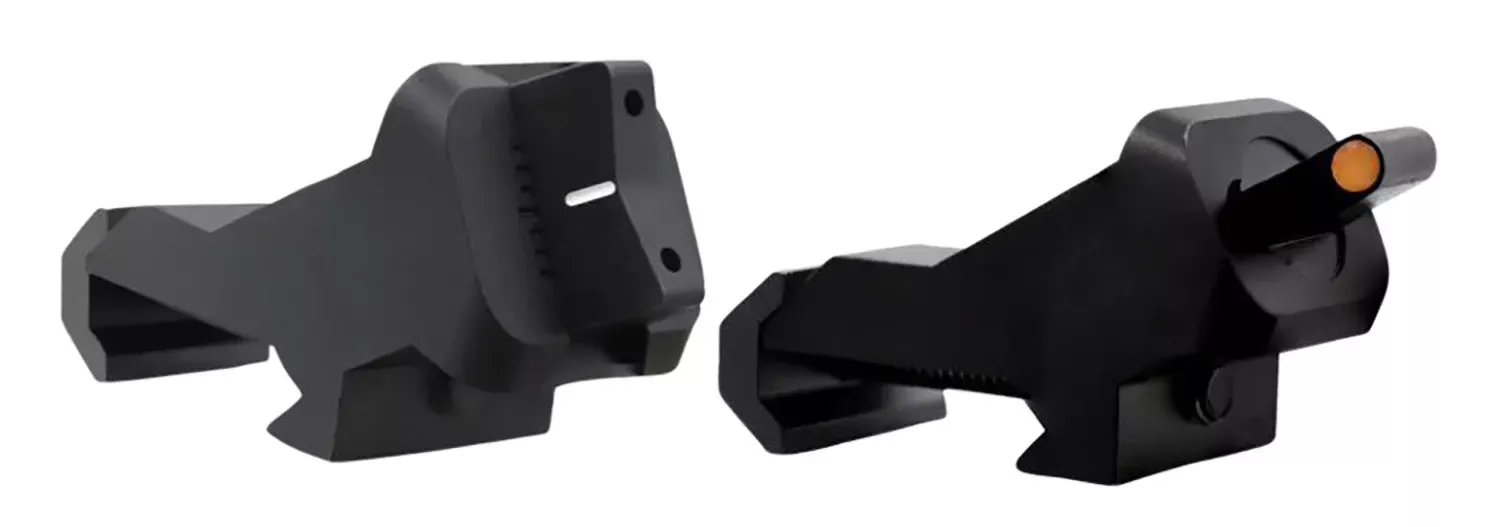 XS Sights XTi2 DXS Standard Dot 45 Degree Orange Front, Black with White Stripe Rear Black for AR-15