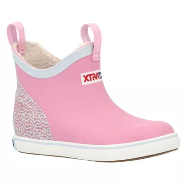 XTRATUF Little Kid’s Trolling Pack Fleece Lined Orchid Ankle Deck Boots (XKABTP5C)