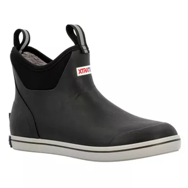 XTRATUF Men's 6in Trolling Pack Fleece Lined Black Ankle Deck Boots (XMAB000T-OTH)