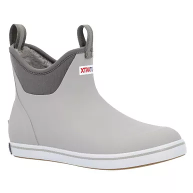 XTRATUF Men’s 6in Trolling Pack Fleece Lined Grey Ankle Deck Boots (XMAB100T-GRY)