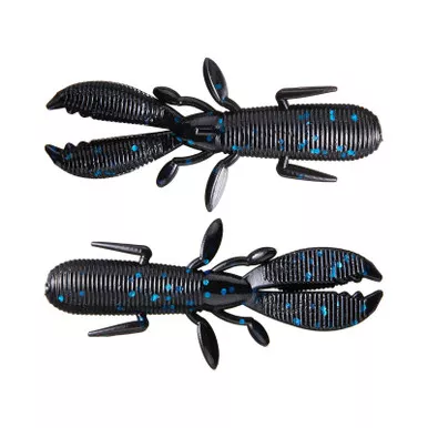 Yamamoto Covert Craw 2.5″ 10Pk Black w/Large Blue Flake