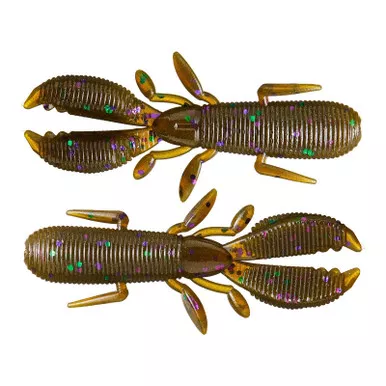 Yamamoto Covert Craw 2.5" 10Pk Green Pumpkin Large Green & Purple Flake