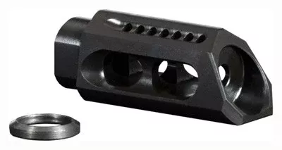 Yhm Slant Muzzle Brake/comp – 6.8/7.62/9mm 1/2×36 Threads