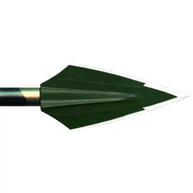 Zwickey B112 Eskimo Broadheads Glue On 2 Blade, 125 Grain, Green, 3 Pack