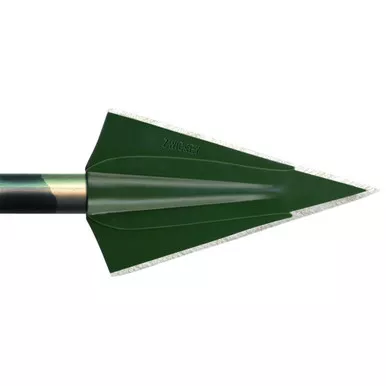 Zwickey BD2 Delta Broadheads Glue On 2 Blade, 135 Grain, Green, 3 Pack